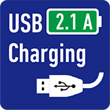 USB 2.1A Charging